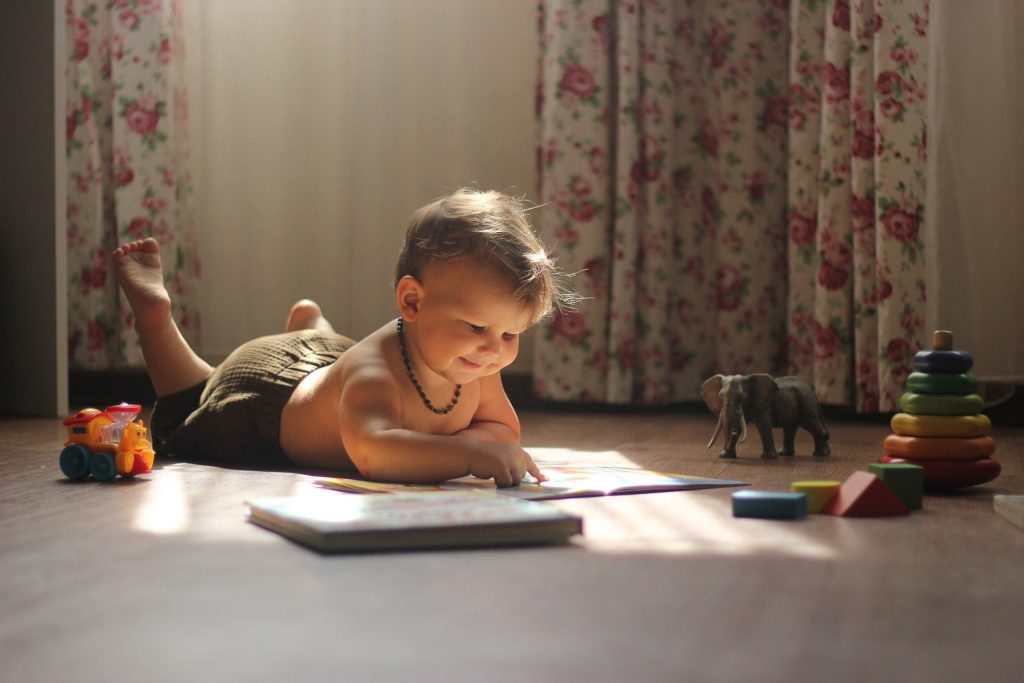Children learning reading